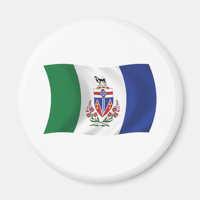 Íman Ímã de Bandeira do Yukon (Frente)