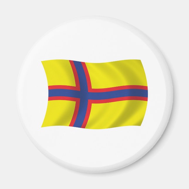 Íman Ímã de Bandeira dos Finlandeses da Ingria (Frente)