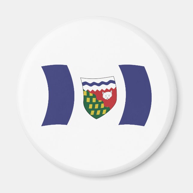 Íman Ímã de Bandeira dos Territórios do Noroeste (Frente)