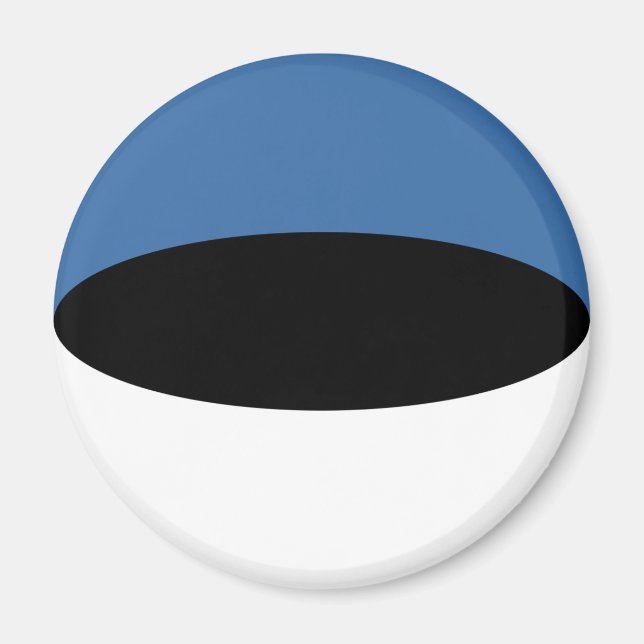 Íman Ímã de Bandeira Fisheye da Estônia (Frente)