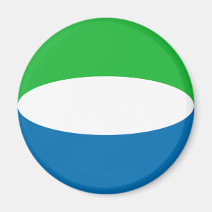 Íman Ímã de Bandeira Fisheye da Serra Leoa