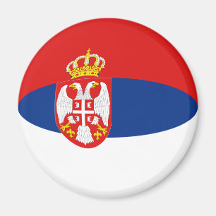 Íman Ímã de Bandeira Fisheye da Sérvia