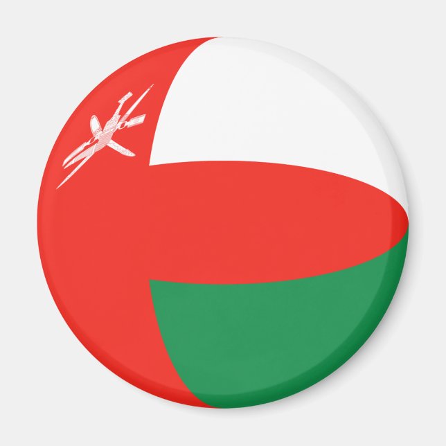 Íman Ímã de Bandeira Fisheye de Omã (Frente)
