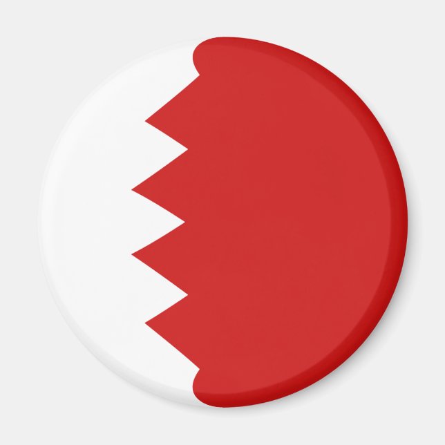 Íman Ímã de Bandeira Fisheye do Bahrein (Frente)