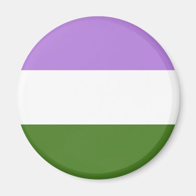 Íman Ímã de Bandeira LGBT Genderqueer (Frente)