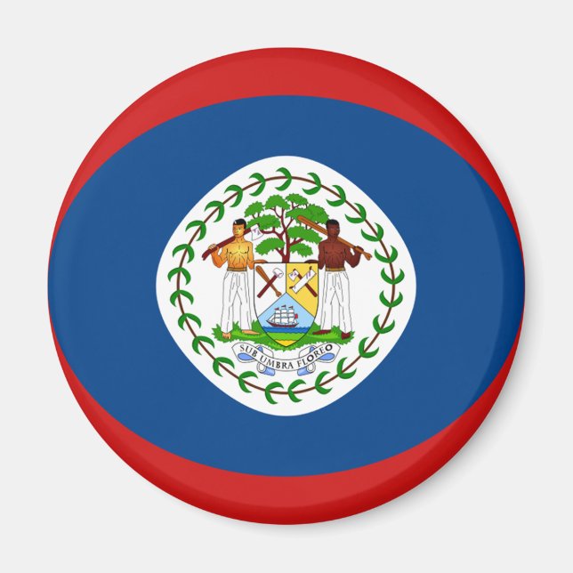 Íman Ímã de Bandeira Olho de Peixe Belize (Frente)
