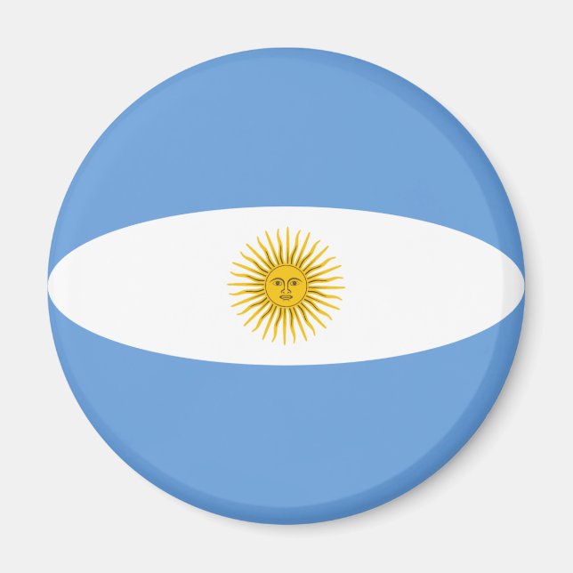 Íman Ímã de Bandeira Olho de Peixe da Argentina (Frente)