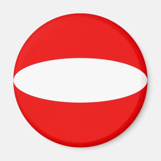 Íman Ímã de Bandeira Olho de Peixe da Áustria (Frente)