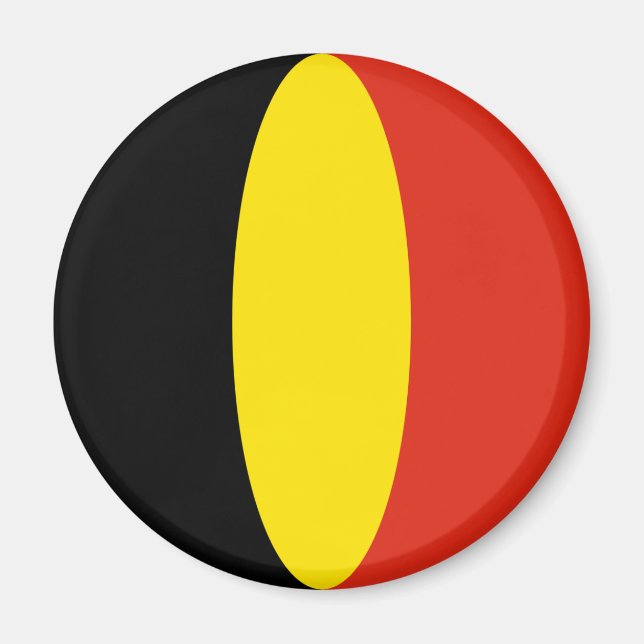 Íman Ímã de Bandeira Olho de Peixe da Bélgica (Frente)
