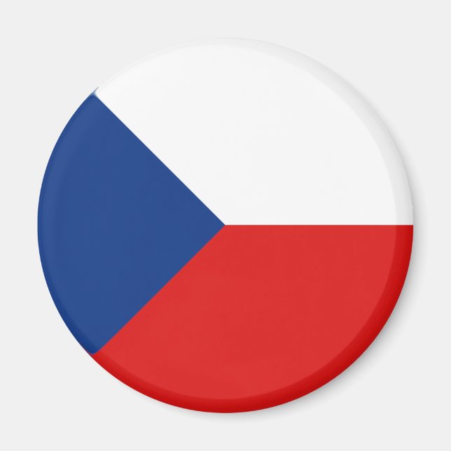 Íman Ímã de Bandeira Olho de Peixe da Chéquia (Frente)
