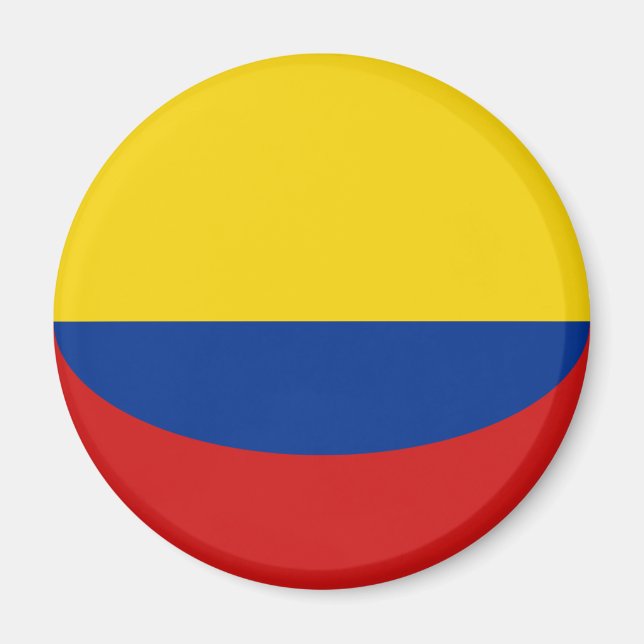Íman Ímã de Bandeira Olho de Peixe da Colômbia (Frente)