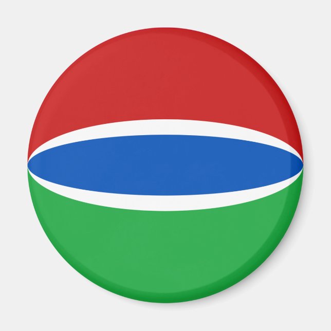 Íman Ímã de Bandeira Olho de Peixe da Gâmbia (Frente)