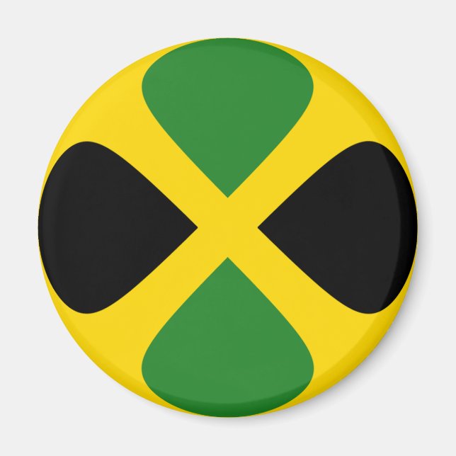 Íman Ímã de Bandeira Olho de Peixe da Jamaica (Frente)