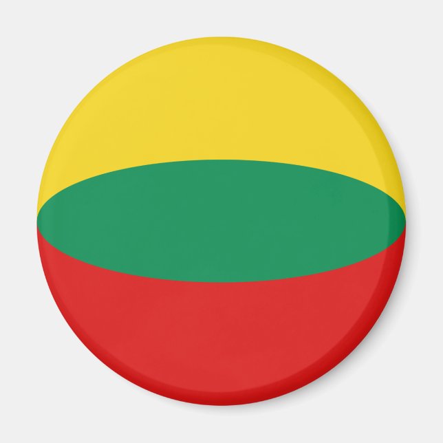 Íman Ímã de Bandeira Olho de Peixe da Lituânia (Frente)