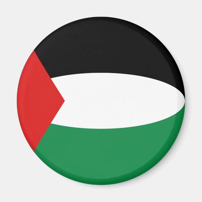 Íman Ímã de Bandeira Olho de Peixe da Palestina (Frente)