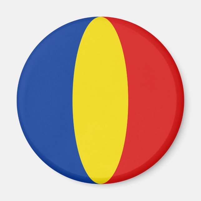 Íman Ímã de Bandeira Olho de Peixe da Romênia (Frente)