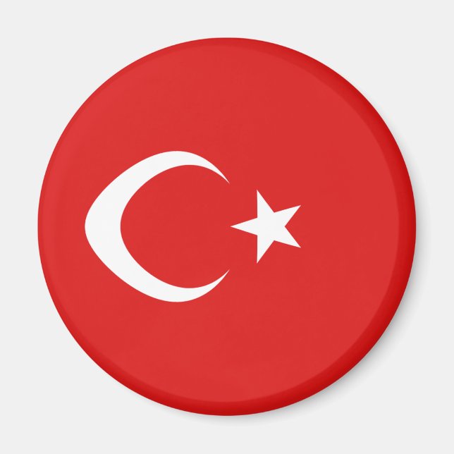 Íman Ímã de Bandeira Olho de Peixe da Turquia (Frente)
