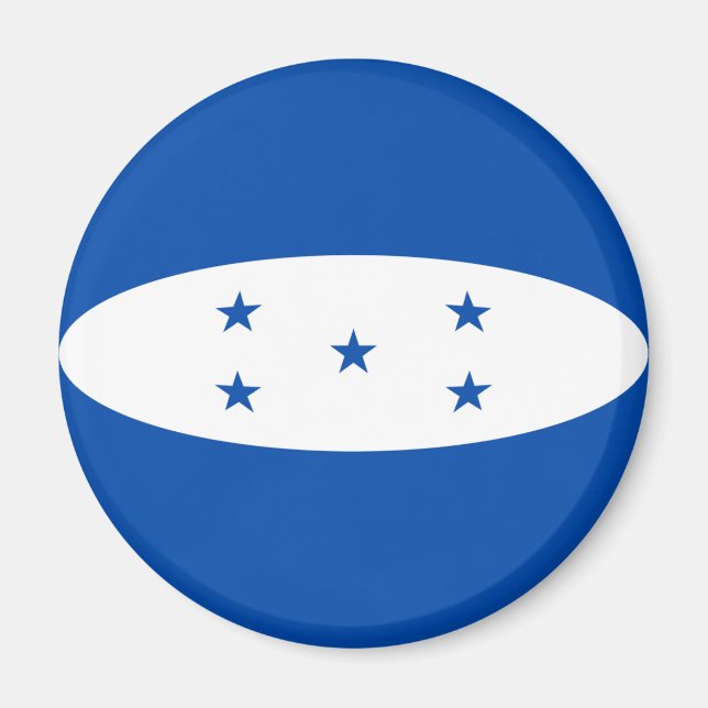 Íman Ímã de Bandeira Olho de Peixe de Honduras (Frente)