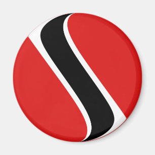 Íman Ímã de Bandeira Olho de Peixe de Trinidad e Tobago