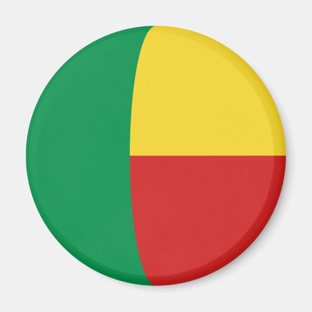 Íman Ímã de Bandeira Olho de Peixe do Benim (Frente)
