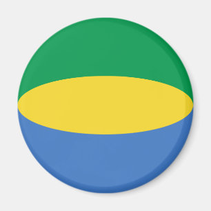 Íman Ímã de Bandeira Olho de Peixe do Gabão