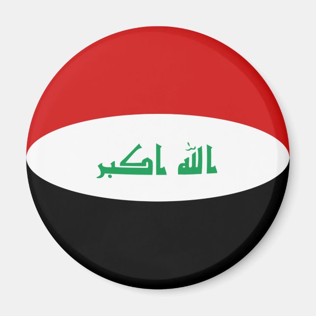 Íman Ímã de Bandeira Olho de Peixe do Iraque (Frente)