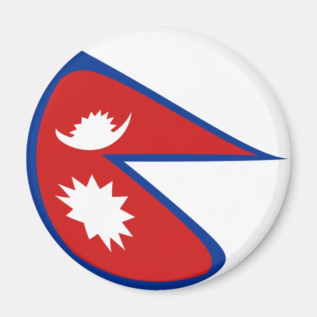 Íman Ímã de Bandeira Olho de Peixe do Nepal (Frente)