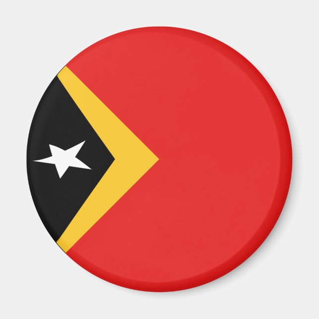Íman Ímã de Bandeira Olho de Peixe do Timor-Leste (Frente)