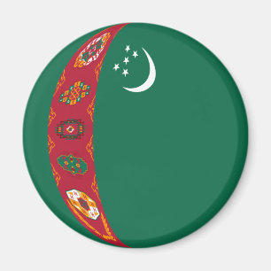 Íman Ímã de Bandeira Olho de Peixe do Turcomenistão