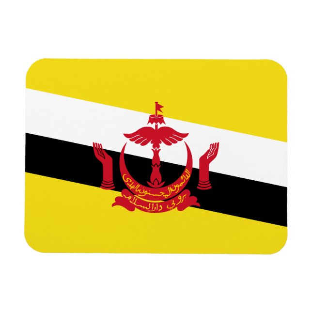 Íman Ímã de Bandeira Patriótica de Brunei (Horizontal)