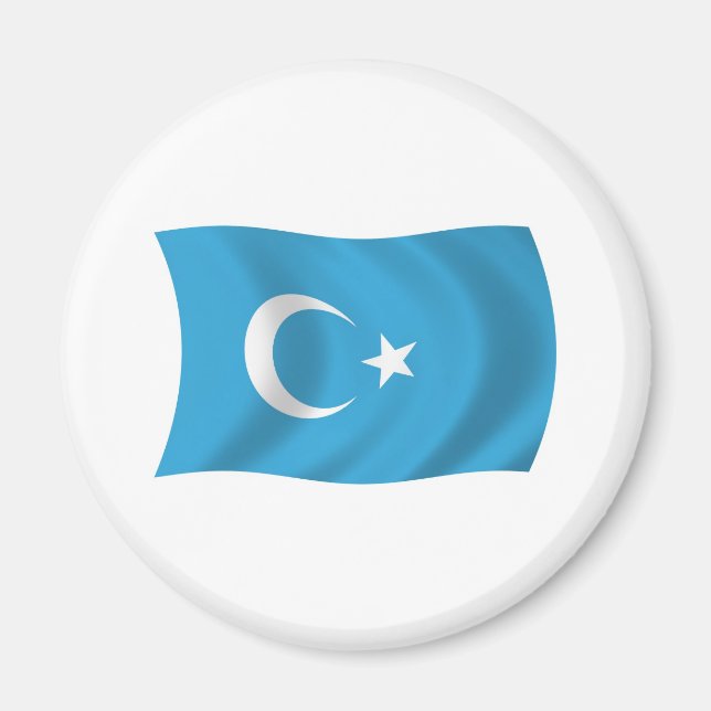 Íman Ímã de Bandeira Uigur de Xinjianj (Frente)
