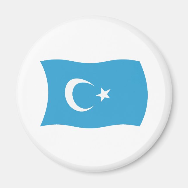 Íman Ímã de Bandeira Uigur de Xinjianj (Frente)