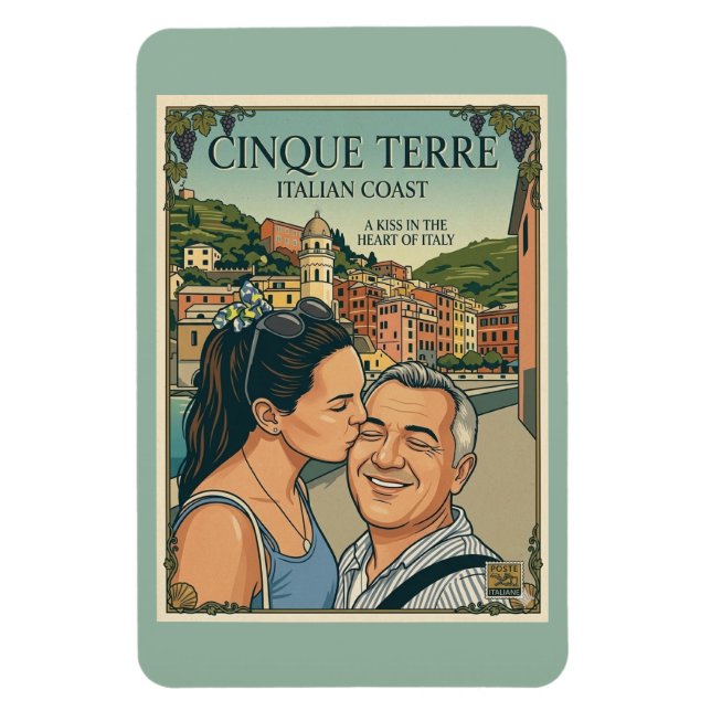Íman Ímã de Beijo/Cinque Terre (Vertical)