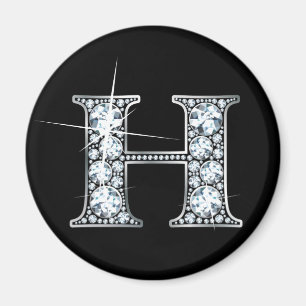 Íman Ímã de Bling do diamante de "H"