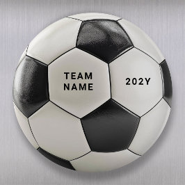 Íman Ímã de Bola de Futebol | Nome do Time Personalizad