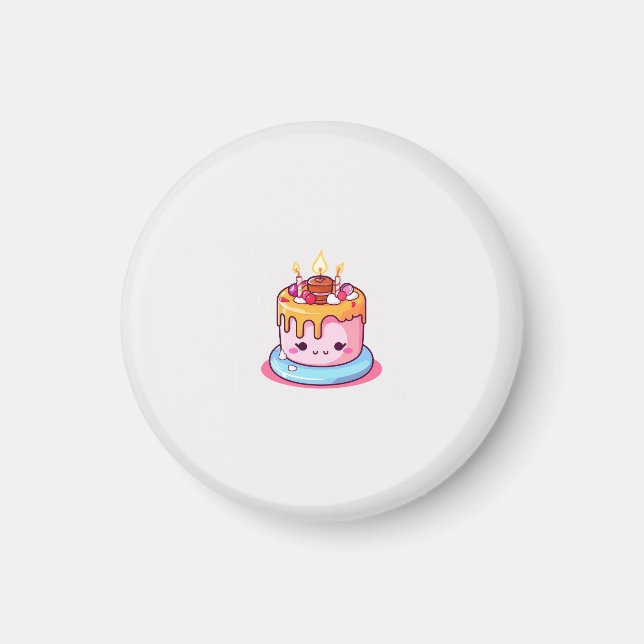 Íman Ímã de bolo kawaii, redondo fofo  (Frente)