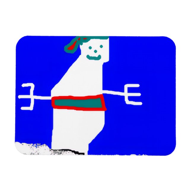 Íman Ímã de boneco de neve (Horizontal)