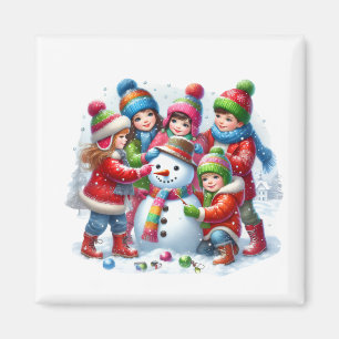 Íman Ímã de Boneco de Neve de Inverno  