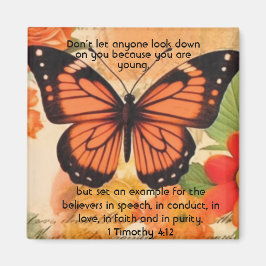 Íman Ímã de Borboleta 1 Timóteo 4:12