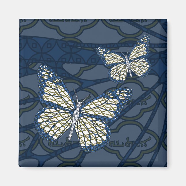 Íman Ímã de Borboleta Monarca Judaica (Frente)