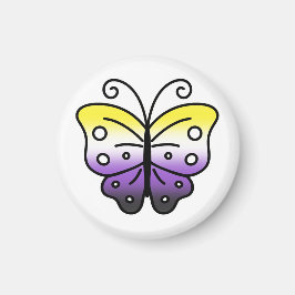 Íman Ímã de Borboleta Orgulho Não Binário