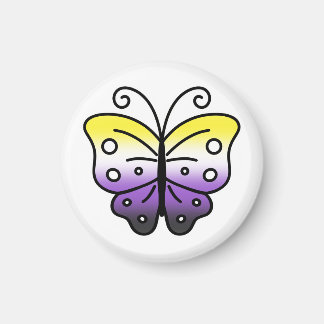 Íman Ímã de Borboleta Orgulho Não Binário