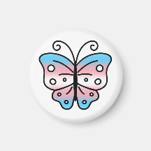 Ímã de Borboleta Orgulho Transgênero