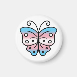 Íman Ímã de Borboleta Orgulho Transgênero
