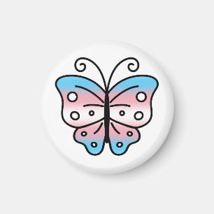 Íman Ímã de Borboleta Orgulho Transgênero