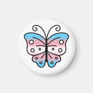 Íman Ímã de Borboleta Orgulho Transgênero