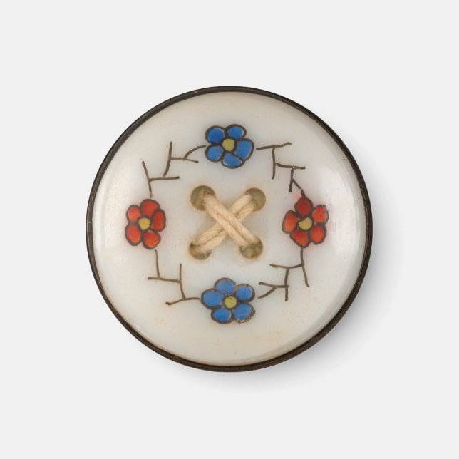 Íman Ímã de Botão de Costura Vintage Fofo (Frente)