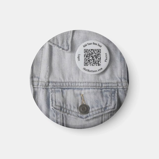 Íman Ímã de botão personalizado de 1,25 polegadas (Frente)