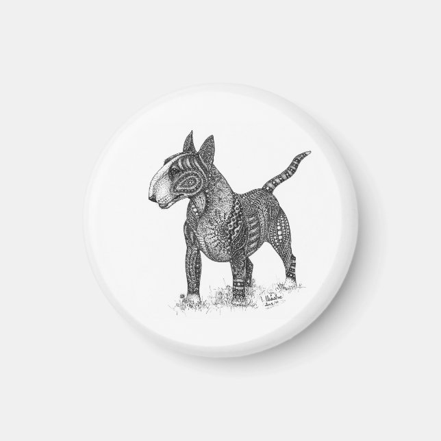 Íman Ímã de Bullterrier (Frente)