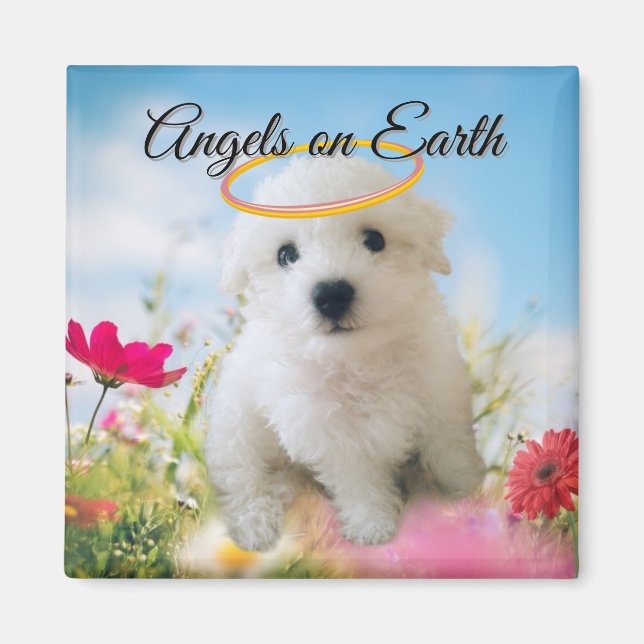 Íman Ímã de Cachorrinho Anjo (Frente)